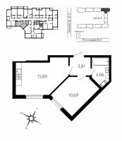 2 ккв (Евро) № 472 Корп.: Б , Секция 7Б  в ЖК 17-я линия