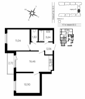 3 ккв (Евро) № 382 Корп.: Б , Секция 5Б  в ЖК 17-я линия
