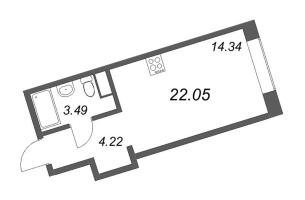 Студия № 242 Корп.: 2 Уч. Life , Секция 2  в ЖК 17/33 Петровский остров