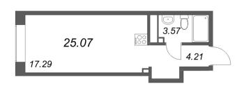 Студия № 154 Корп.: 1 Уч. Club , Секция 1  в ЖК 17/33 Петровский остров