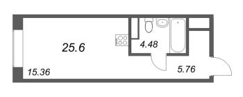 Студия № 106 Корп.: 1 Уч. Club , Секция 1  в ЖК 17/33 Петровский остров
