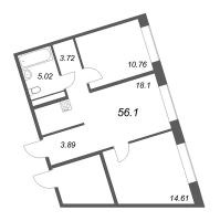 3 ккв (Евро) № 774 Корп.: 2 Уч. Life , Секция 6  в ЖК 17/33 Петровский остров