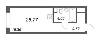 Студия № 55 Корп.: 1 Уч. Club , Секция 1  в ЖК 17/33 Петровский остров