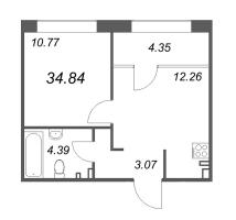 1 ккв № 326 Корп.: 2 Уч. Life , Секция 3  в ЖК 17/33 Петровский остров