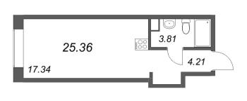 Студия № 80 Корп.: 1 Уч. Club , Секция 1  в ЖК 17/33 Петровский остров