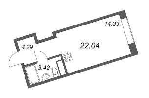 2 ккв (Евро) № 264 Корп.: 2 Уч. Life , Секция 2  в ЖК 17/33 Петровский остров