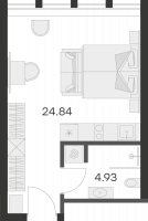 Студия № 312 Корп.: 2 , Секция 1  в ЖК 25/7 Заневский