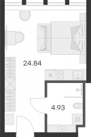 Студия № 708 Корп.: 2 , Секция 1  в ЖК 25/7 Заневский