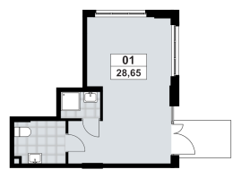 К. пом № 1нп Корп.: 1.3.4.3 , Секция 1  в ЖК А101 Лаголово