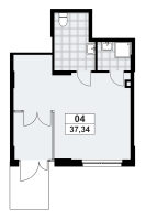 К. пом № 4нп Корп.: 1.3.4.3 , Секция 1  в ЖК А101 Лаголово