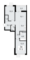 3 ккв (Евро) № 188 Корп.: 1.3 , Секция 4  в ЖК А101 Всеволожск