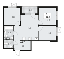 4 ккв (Евро) № 53 Корп.: 4.1 , Секция 1  в ЖК А101 Всеволожск