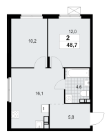 3 ккв (Евро) № 137 Корп.: 4.2 , Секция 2  в ЖК А101 Всеволожск