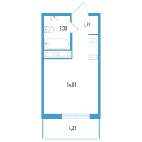 Студия № 30г Корп.: 1 , Секция 4  в ЖК AEROCITY Life