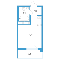 Студия № 71г Корп.: 1 , Секция 4  в ЖК AEROCITY Life