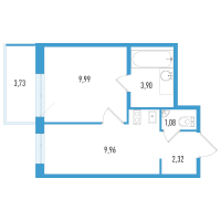 1 ккв № 7б Корп.: 1 , Секция 2  в ЖК AEROCITY Life