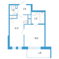 1 ккв № 71а Корп.: 7 Уч. 23 , Секция а  в ЖК AEROCITY