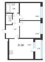 3 ккв (Евро) № 69к Корп.: 7 Уч. 23 , Секция к  в ЖК AEROCITY
