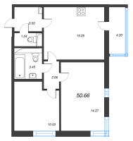 3 ккв (Евро) № 19а Корп.: 7 Уч. 23 , Секция а  в ЖК AEROCITY