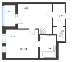 1 ккв № 99и Корп.: 7 Уч. 23 , Секция и  в ЖК AEROCITY