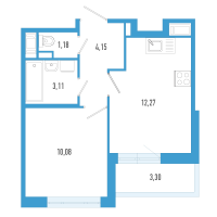 1 ккв № 7з Корп.: 7 Уч. 23 , Секция з  в ЖК AEROCITY