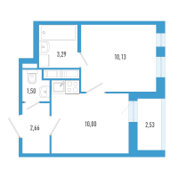 1 ккв № 76и Корп.: 7 Уч. 23 , Секция и  в ЖК AEROCITY
