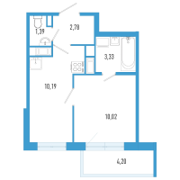 1 ккв № 39а Корп.: 7 Уч. 23 , Секция а  в ЖК AEROCITY