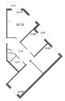 4 ккв (Евро) № 33 Корп.: 4 , Секция 3  в ЖК АРО