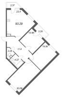 4 ккв (Евро) № 37 Корп.: 4 , Секция 3  в ЖК АРО