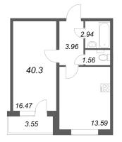 1 ккв № 19 Корп.: 4 , Секция 2  в ЖК АРО