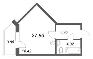 Студия № 51 Корп.: 4 , Секция 4  в ЖК АРО