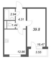 1 ккв № 6 Корп.: 4 , Секция 1  в ЖК АРО