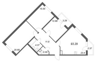 4 ккв (Евро) № 56 Корп.: 4 , Секция 4  в ЖК АРО