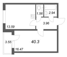 1 ккв № 66 Корп.: 4 , Секция 5  в ЖК АРО