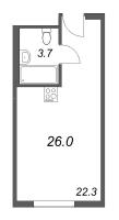 Студия № 914 Корп.: 1 , Секция 1  в ЖК ARTSTUDIO M103