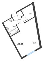 Студия № 1434 Корп.: 1 , Секция 1  в ЖК ARTSTUDIO M103