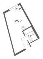 Студия № 1019 Корп.: 1 , Секция 1  в ЖК ARTSTUDIO M103