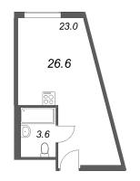 Студия № 1001 Корп.: 1 , Секция 1  в ЖК ARTSTUDIO M103