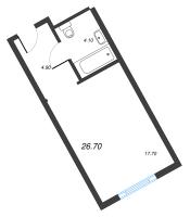 Студия № 922 Корп.: 1 , Секция 1  в ЖК ARTSTUDIO M103