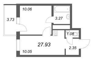 1 ккв № 114б Корп.: 1 , Секция 2  в ЖК Аэросити Лайф