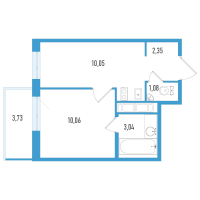 1 ккв № 116б Корп.: 1 , Секция 2  в ЖК Аэросити Life