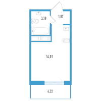 Студия № 67д Корп.: 1 , Секция 5  в ЖК Аэросити Life