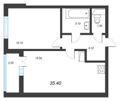 2 ккв (Евро) № 33з Корп.: 4 Уч. 17 , Секция 8  в ЖК Аэросити