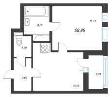 1 ккв № 94и Корп.: 7 Уч. 23 , Секция и  в ЖК Аэросити