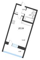 Студия № 94в Корп.: 7 Уч. 23 , Секция в  в ЖК Аэросити