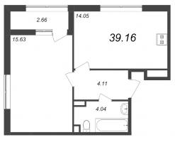 1 ккв № 277 Корп.: 1.3 , Секция 3  в ЖК Академик