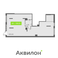 К. пом № НП4 Корп.: 1 , Секция 2  в ЖК Аквилон All in 3.0