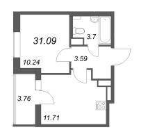 1 ккв № 253 Корп.: 1 , Секция 4  в ЖК Аквилон All in 3.0