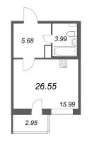 Студия № 464 Корп.: 1 , Секция 8  в ЖК Аквилон All in 3.0
