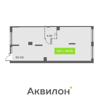 К. пом № НП10 Корп.: 1 , Секция 4  в ЖК Аквилон All in 3.0